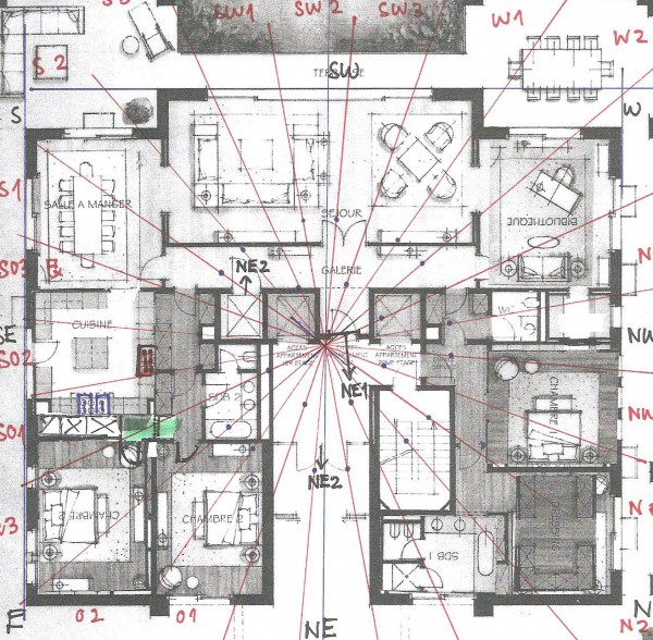 Grundirissplan Penthouse-Wohnung